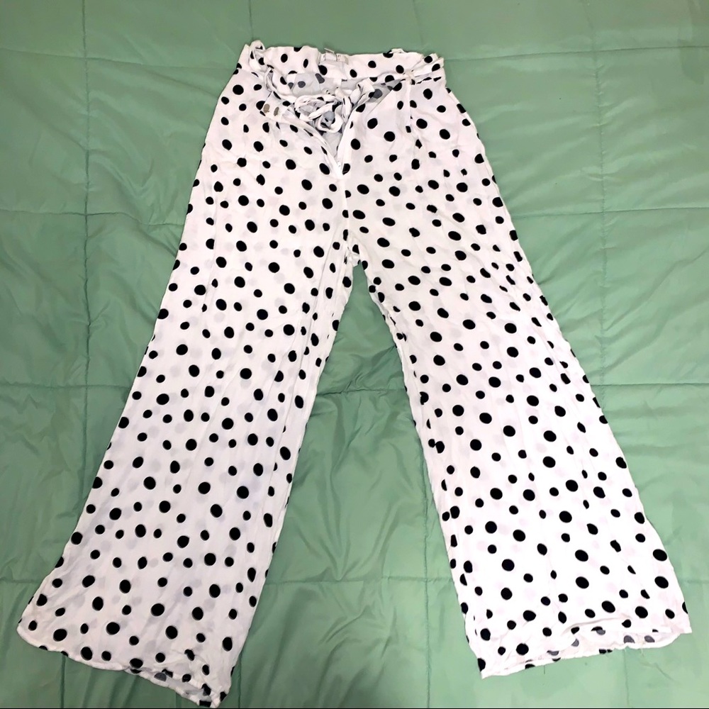 Polka Dot Wide Leg Pants